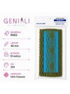 RENDA R003 40MM 10M 254 VERDE OLIVA