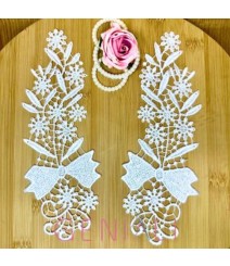 APLIQUE 09 BRANCO 8,5X23,5CM 3 PARES