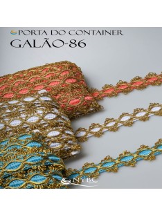 Galão 86 Passamanaria Metalizada 5cm c/ 20metros Diversas cores 
