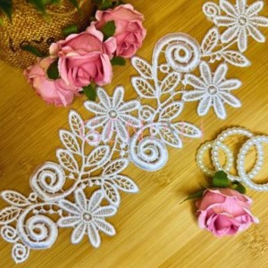 0035 APLIQUE BRANCO 25,5CM 01 PAR