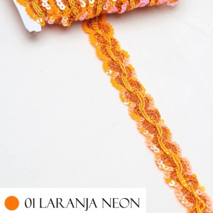 GALAO 184 01 LARANJA NEON LARG:2,4CM 20M