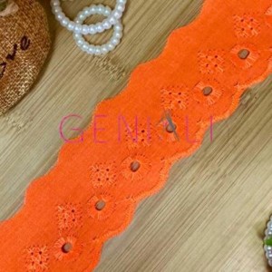 BORDADO LISO 01 LARANJA NEON 5,0CM 13,7M