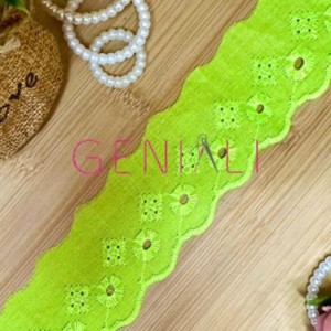 BORDADO LISO 02 VERDE NEON 5,0CM 13,7M