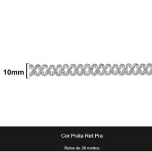 GALAO 030 PRATA LARG:1,0CM 20METROS
