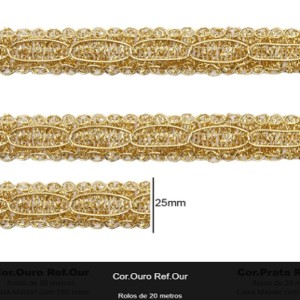 GALAO 37 OURO LARG:2,5CM 20METROS