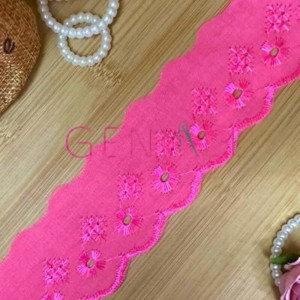 BORDADO LISO 03 ROSA NEON 5,0CM 13,7M