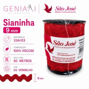 SIANINHA 9MM 03 VERMELHO 334/03 50MTS