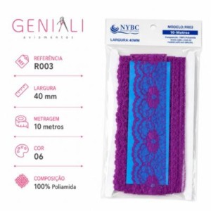 RENDA R003 40MM 10M 06 FUCSIA