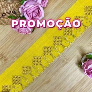 BORDADO LUREX 110/OURO AMARELO 5,0CM