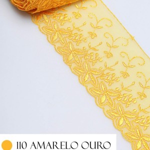 TULE CRL03 110 OURO LARG:8.0CM 13,7M