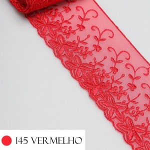 TULE CRL03 145 VERMELHO LARG: 8CM