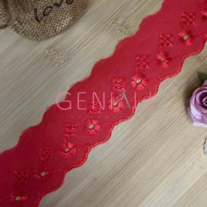 BORDADO LISO 145 VERMELHO 5,0CM 13,7M