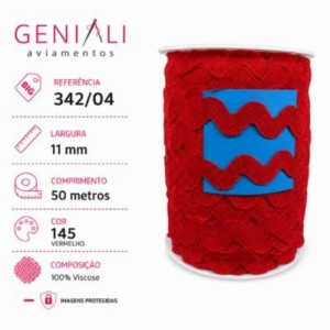SIANINHA 11MM 145 VERMELHO 50M CONE