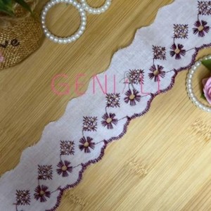 BORDADO BICOLOR 173 VINHO 5,0CM 13,7M