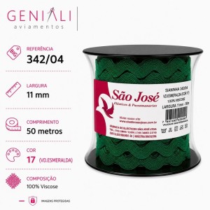 SIANINHA 11MM 17 VD BANDEIRA 342/04 50MT