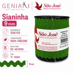 SIANINHA 9MM 17 VD BANDEIRA 334/03 50MTS