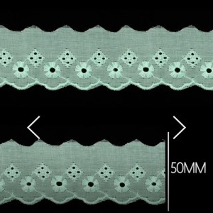 BORDADO LISO 193 VERDE AGUA 5,0CM 13,7M