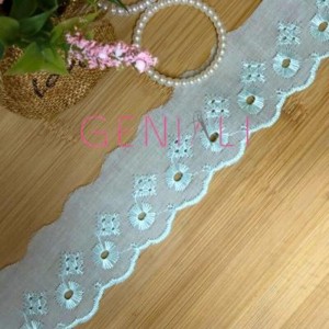 BORDADO LISO 193 VERDE AGUA 5,0CM 13,7M