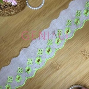 BORDADO BICOLOR 225 VD FOLHA 5,0CM 13,7M