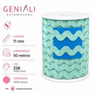 SIANINHA 11MM 238 VERDE AGUA 50M CONE
