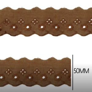 BORDADO LISO 290 MARROM 5,0CM 13,7M