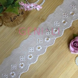 BORDADO LISO 297 BEGE CLARO 5,0CM 13,7M