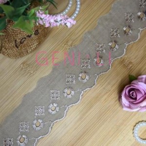 BORDADO LISO 298 BEJE ESCURO 5,0CM 13,7M