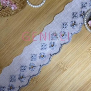 BORDADO BICOLOR 307 CINZA 5,0CM 13,7M