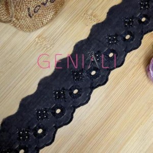 BORDADO LISO 310 PRETO 5,0CM 13,7M