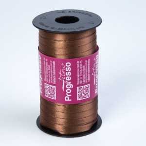 FITA DE CETIM N1 391 MARROM 7MM 100M