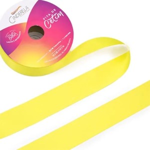 FITA DE CETIM 22MM 3 CANARIO