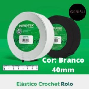 ELASTICO DORLYTEX BRANCO 40MM 25METROS