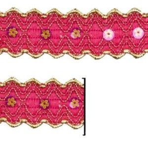 GALAO 50 312 PINK/OURO LARG:2,5CM 20M