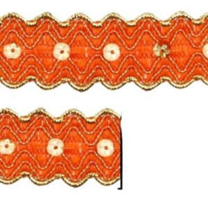 GALAO 50 523 LARANJA/OURO LARG:2,5CM 20M