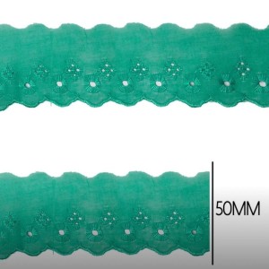 BORDADO LISO 539 VERDE JADE 5,0CM 13,7M