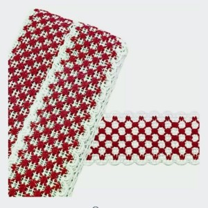 6142 RENDA DE ALGODAO 35 VERMEL 54MM 10M