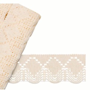 6176 RENDA DE ALGODAO CRU 45MM 10M