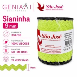 SIANINHA 9MM 76 VD PISTACHE 334/03 50MTS