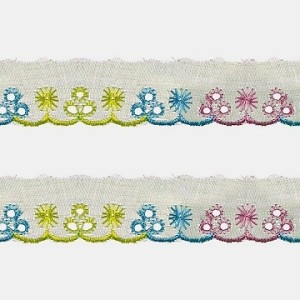 BORDADO 2,5CM MULTICOLOR CTL61 13,7M