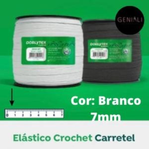 ELASTICO DORLYTEX BRANCO 7MM 100METROS