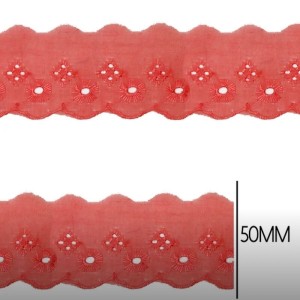 BORDADO LISO 816 CORAL 5,0CM 13,7M