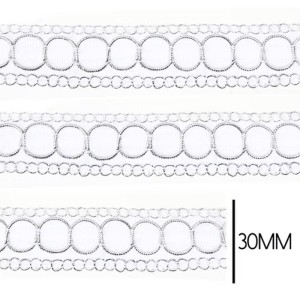 GALAO 85 101 BRANCO/PRATA LARG:3,0CM 20M