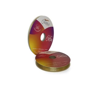 FITA DE CETIM N2 55 DOURADO 10MM 50M