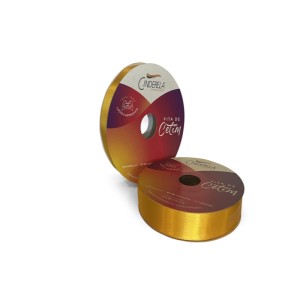FITA DE CETIM N5 5 AMARELO OURO 22MM 50M