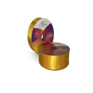 FITA DE CETIM N9 05 AMARELO OUR 38MM 50M