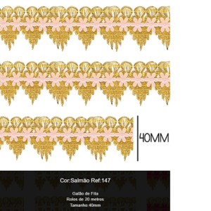 GALAO 99 OURO/SALMAO LARG:4,0CM 20METROS