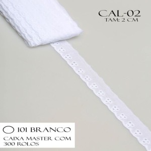 BORDADO CAL02 2,0CM 100%ALGODAO