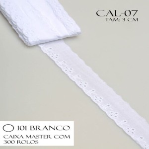 BORDADO CAL07 3,0CM 100%ALGODAO