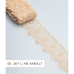TULE CRL02 267 CARAMELO LARG:4,0CM