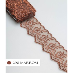 TULE CRL02 290 MARROM LARG:4,0CM